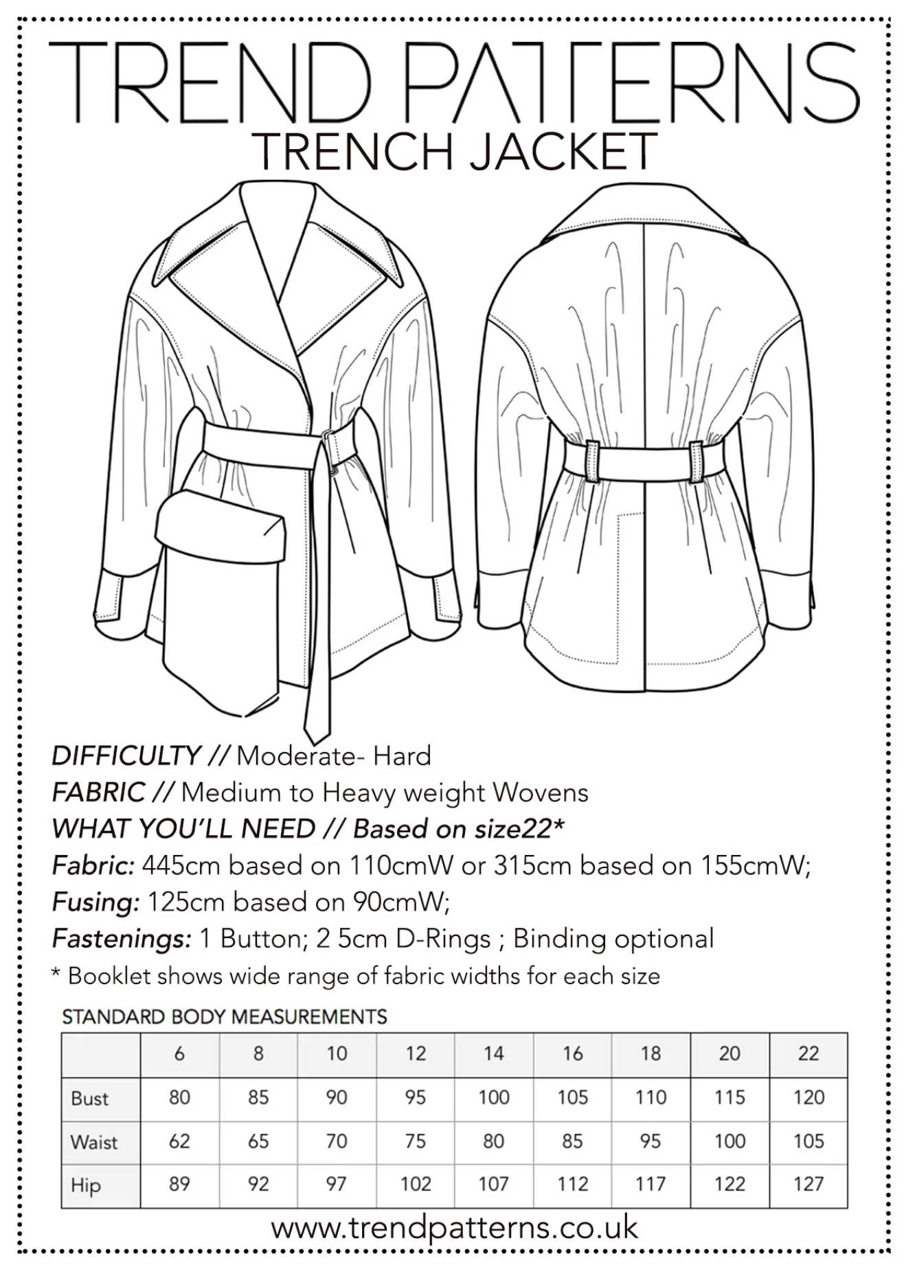 Trend Patterns TPC8 Trench Jacket - Image 7