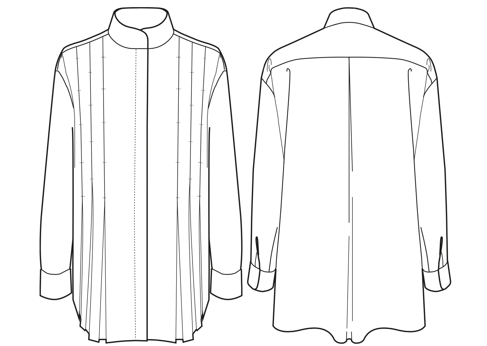 Trend Patterns TPCSH2 Box Pleat Shirt - Image 9