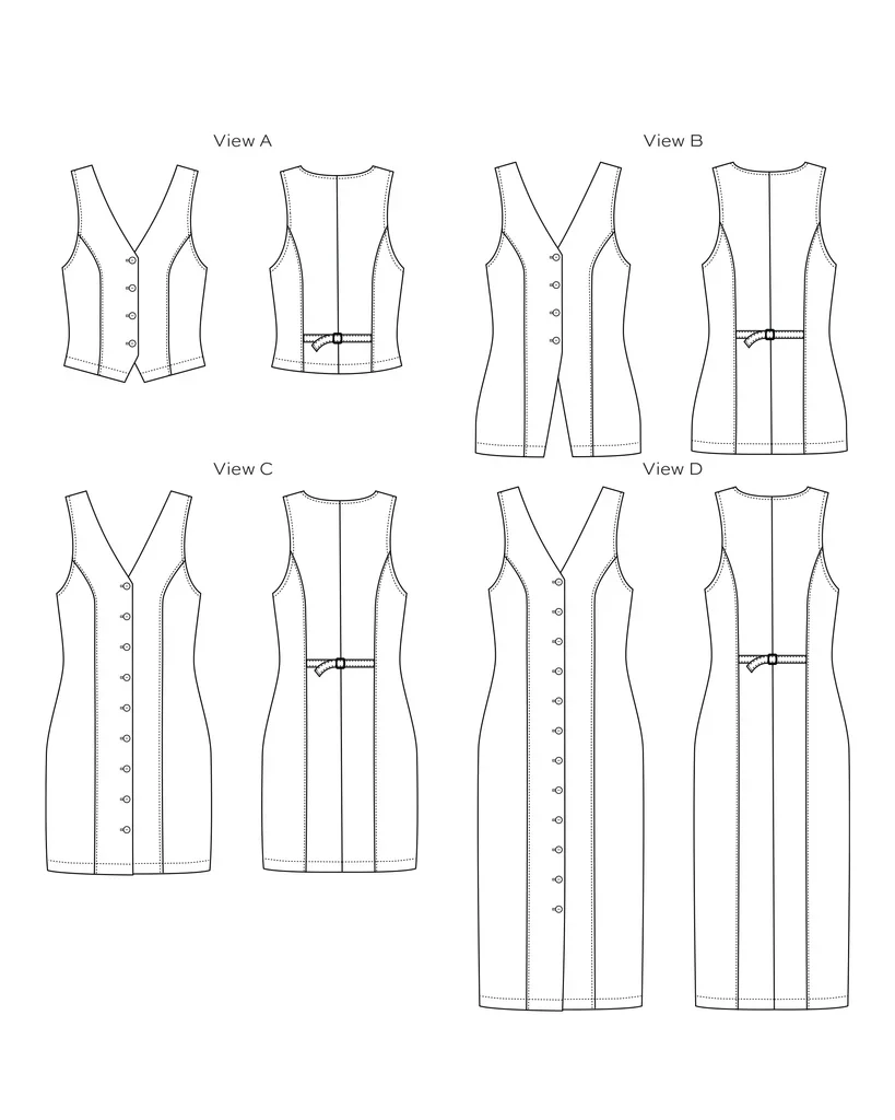 True Bias Quinn Vest and Dress - Image 27