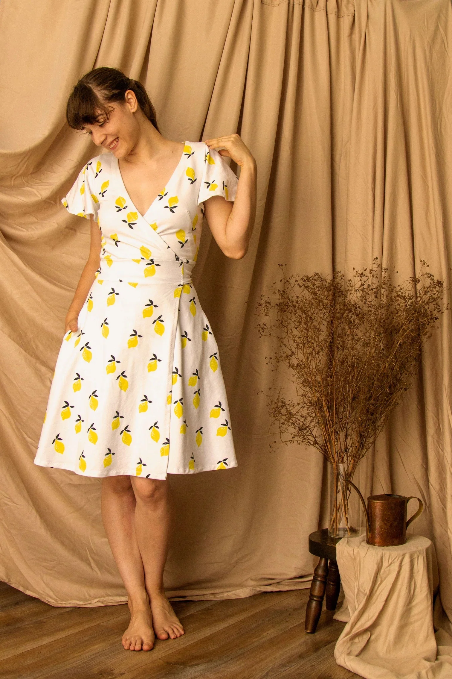 Untitled Thoughts Mathilde Wrap Dress/Top - Printed copy shop (+£7.00)