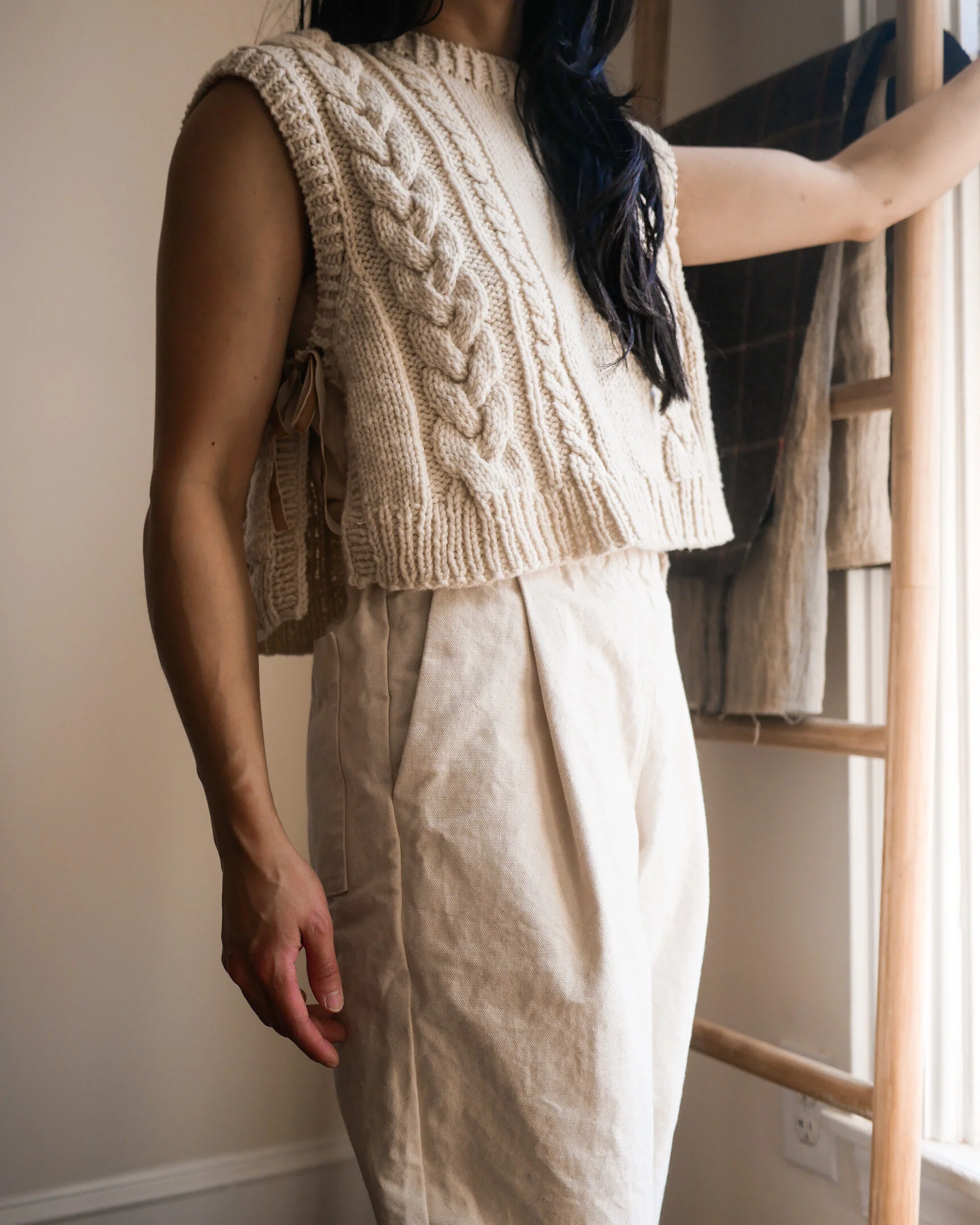 Vivian Shao Chen Bisque Trousers - Image 3