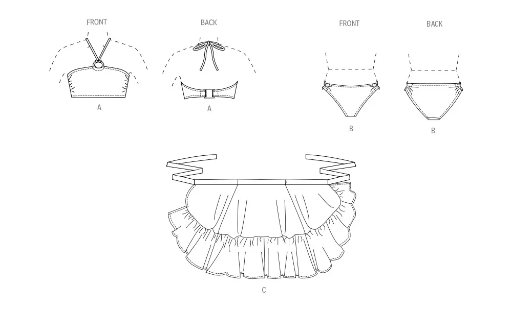 Vogue Bikini & Sarong V2038 - Image 10
