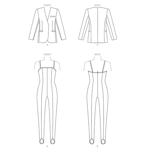 Vogue Blazer and Jumpsuit V1913 - Image 8