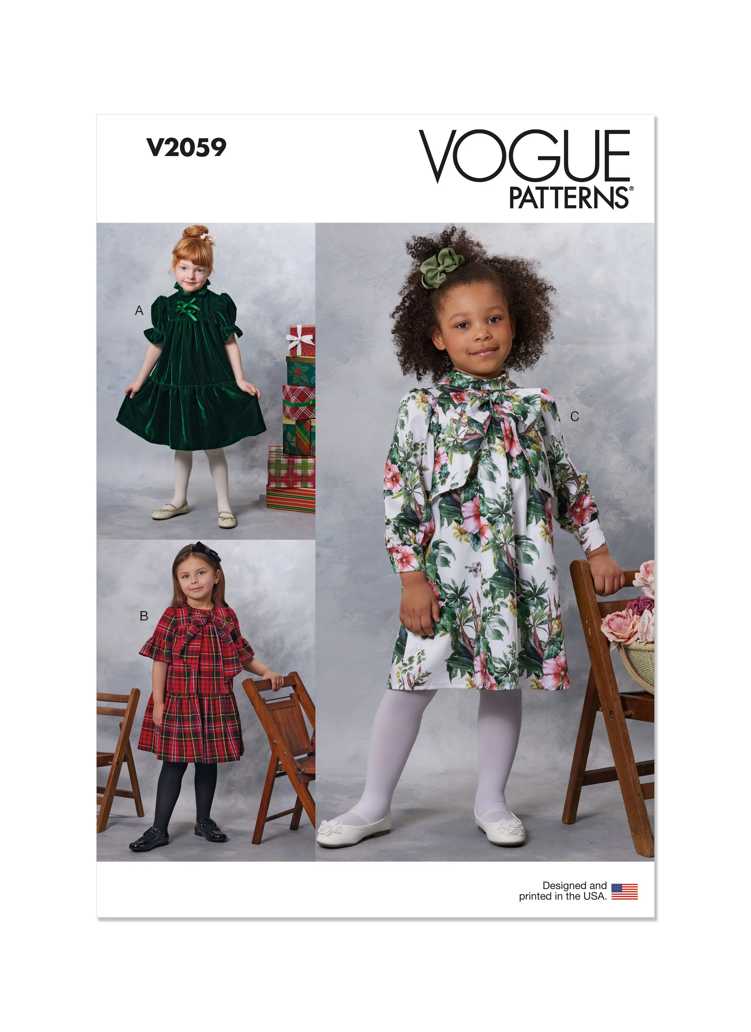 Vogue Children's Dresses V2059 - Image 2