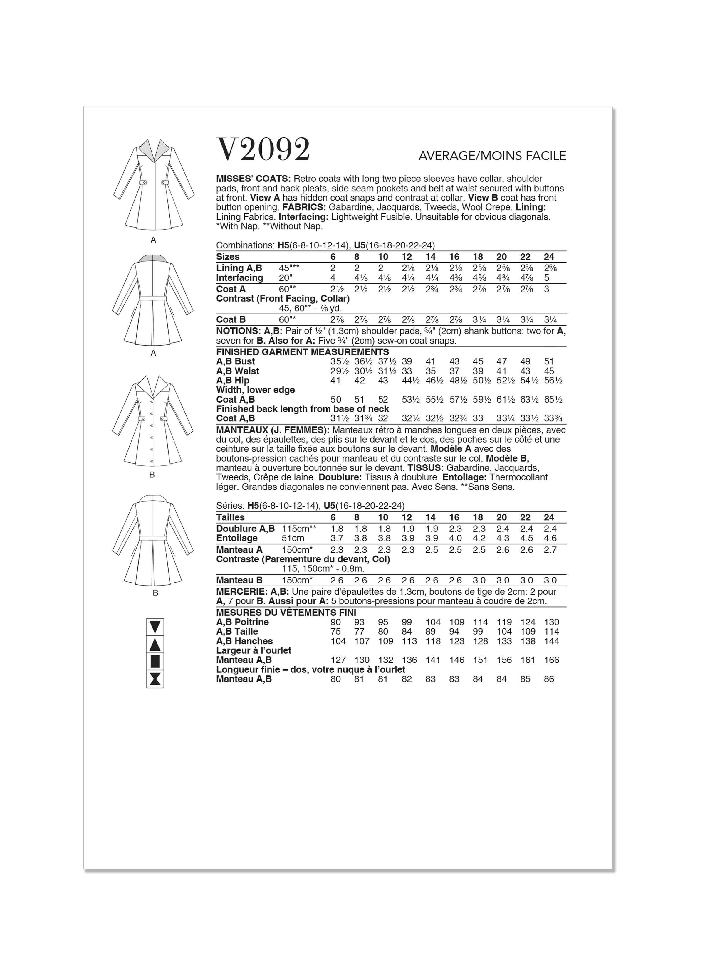 Vogue Coat V2092 - Image 9