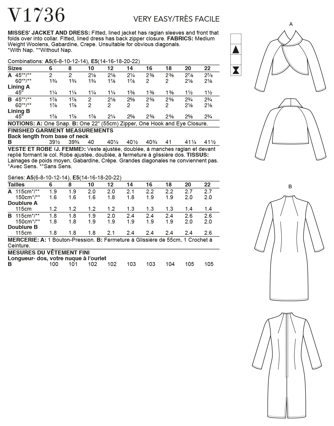 Vogue Dress and Jacket V1736 - Image 7