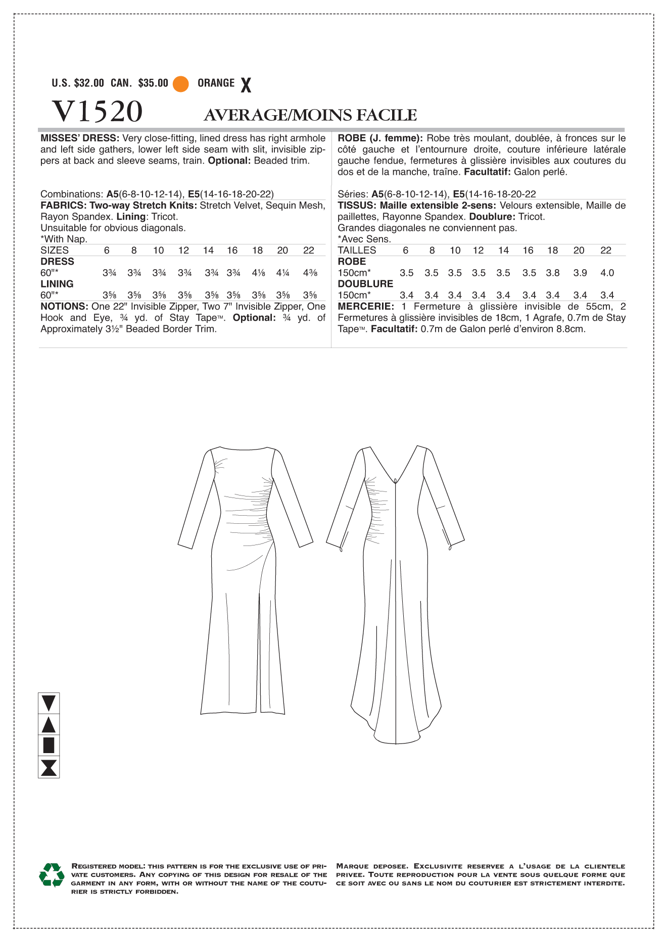 Vogue Dress V1520 - Image 7