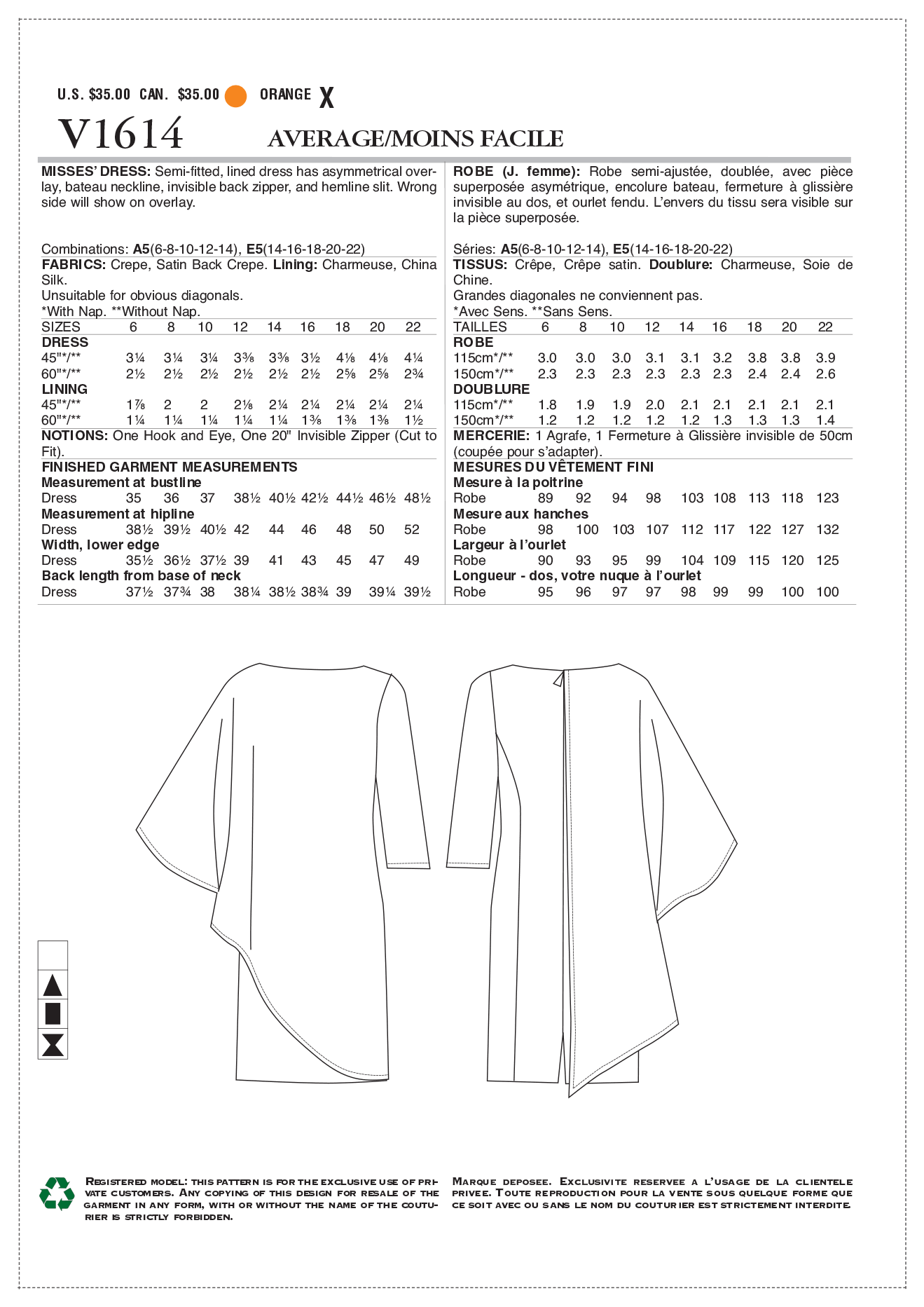 Vogue Dress V1614 - Image 7
