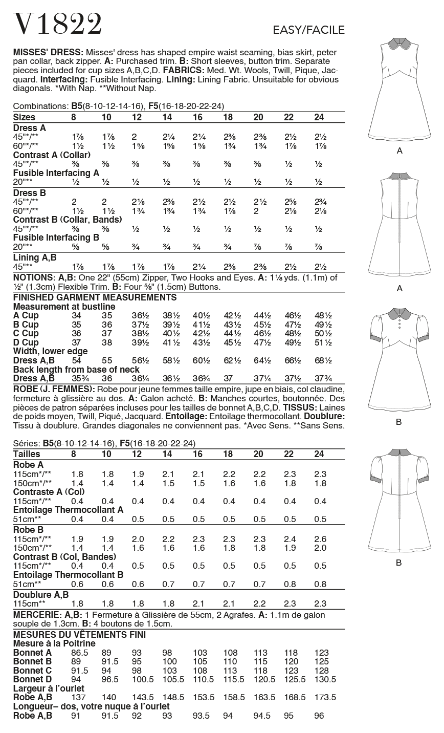 Vogue Dress V1822 - Image 7