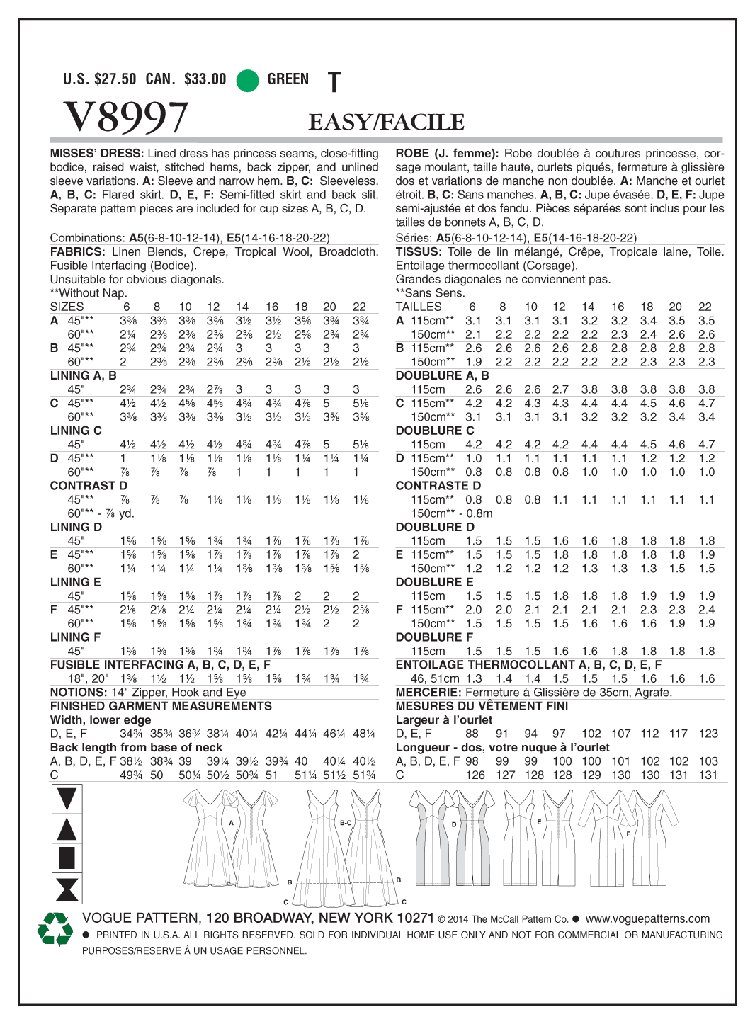 Vogue Dress V8997 - Image 6