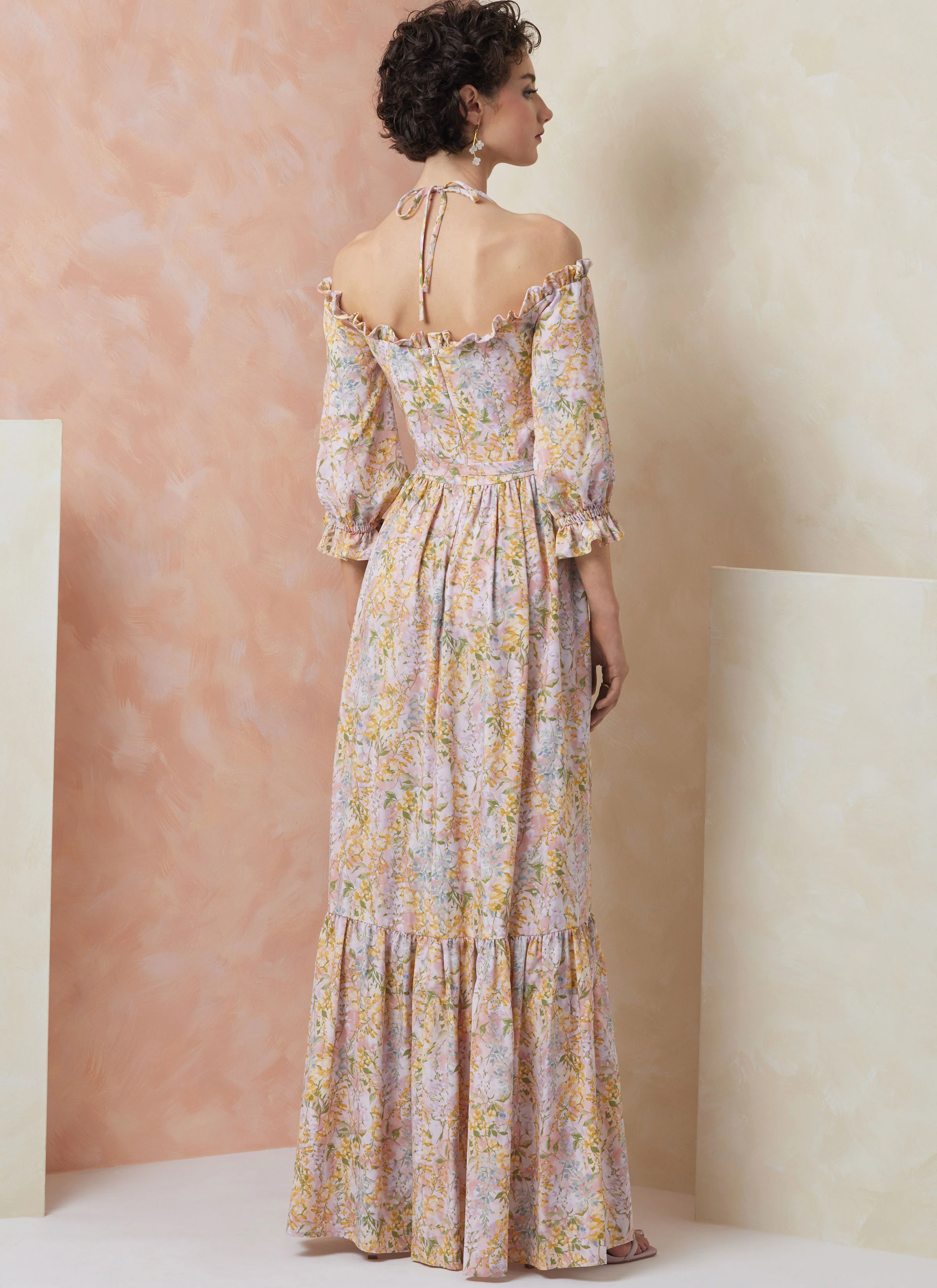 Vogue Dress with Tie Belt V2107 - Image 6