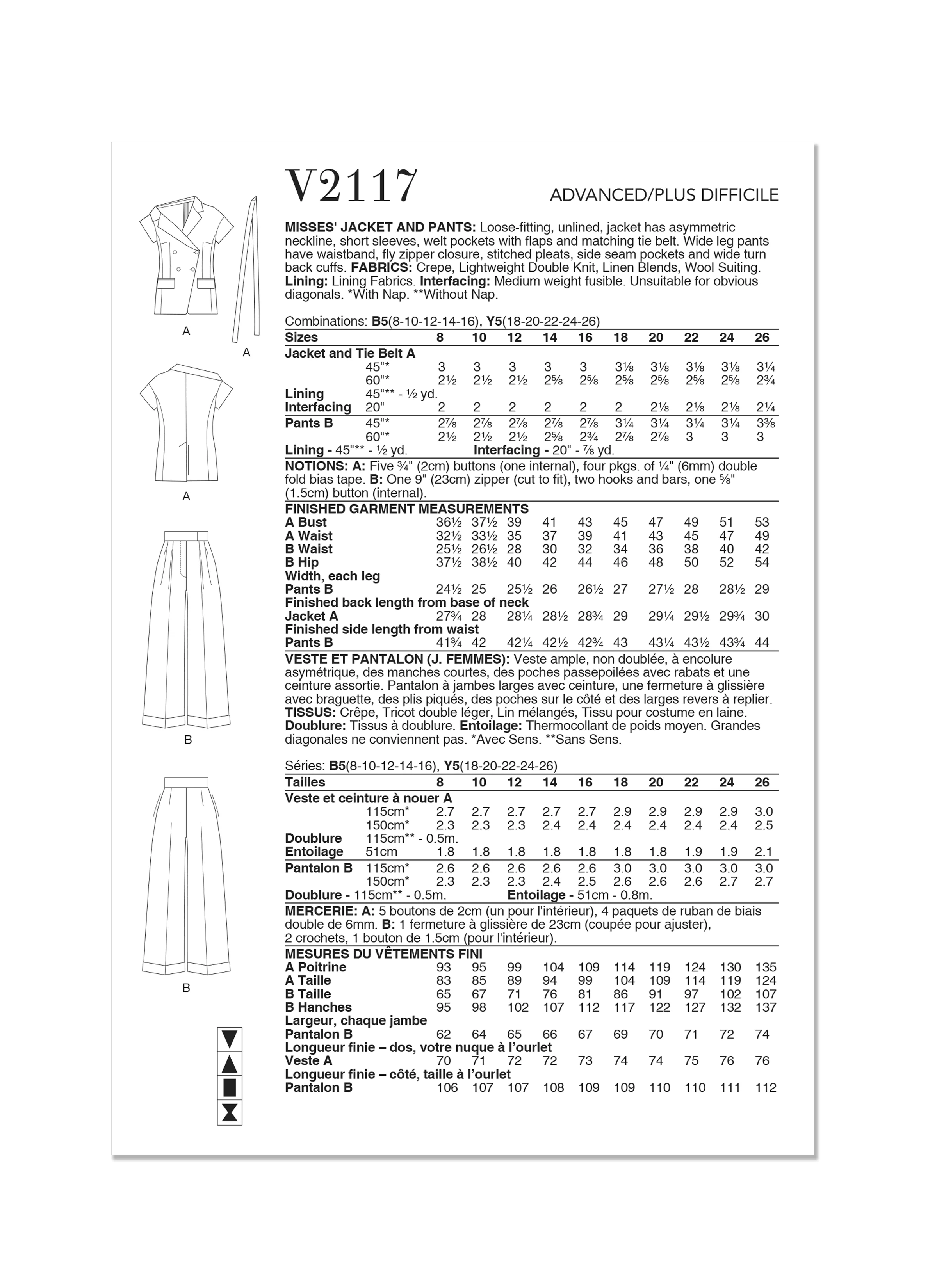 Vogue Jacket and Trousers V2117 - Image 7