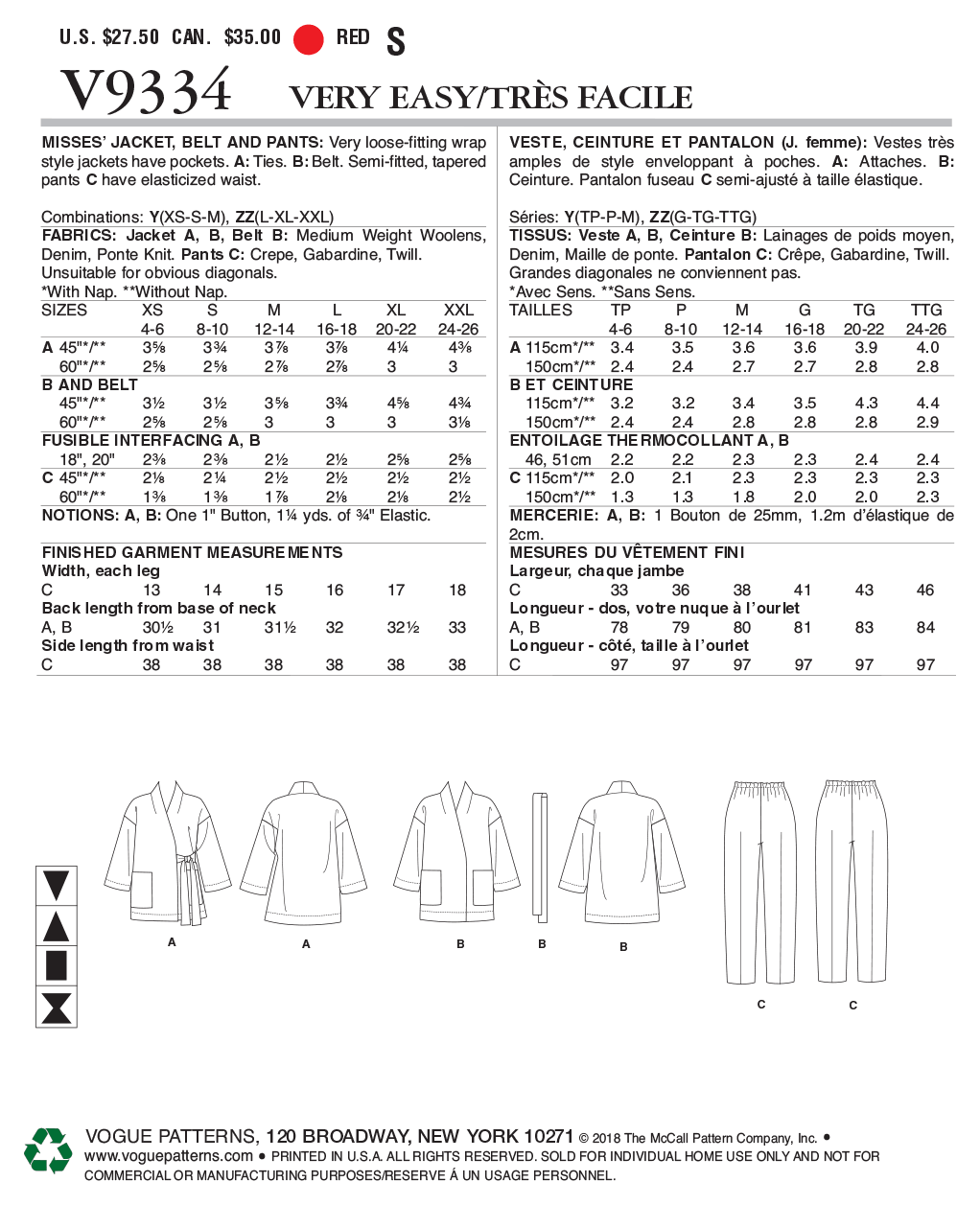 Vogue Jacket and Trousers V9334 - Image 7