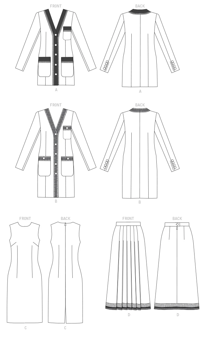 Vogue Jacket, Dress and Skirt V1643 - Image 15