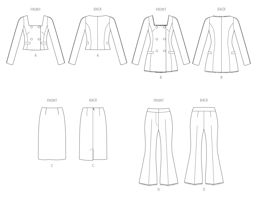 Vogue Jacket, Skirt & Trousers V2017 - Image 8