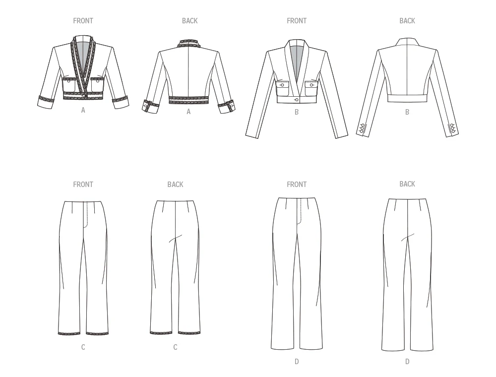 Vogue Jacket & Trousers V1993 - Image 10