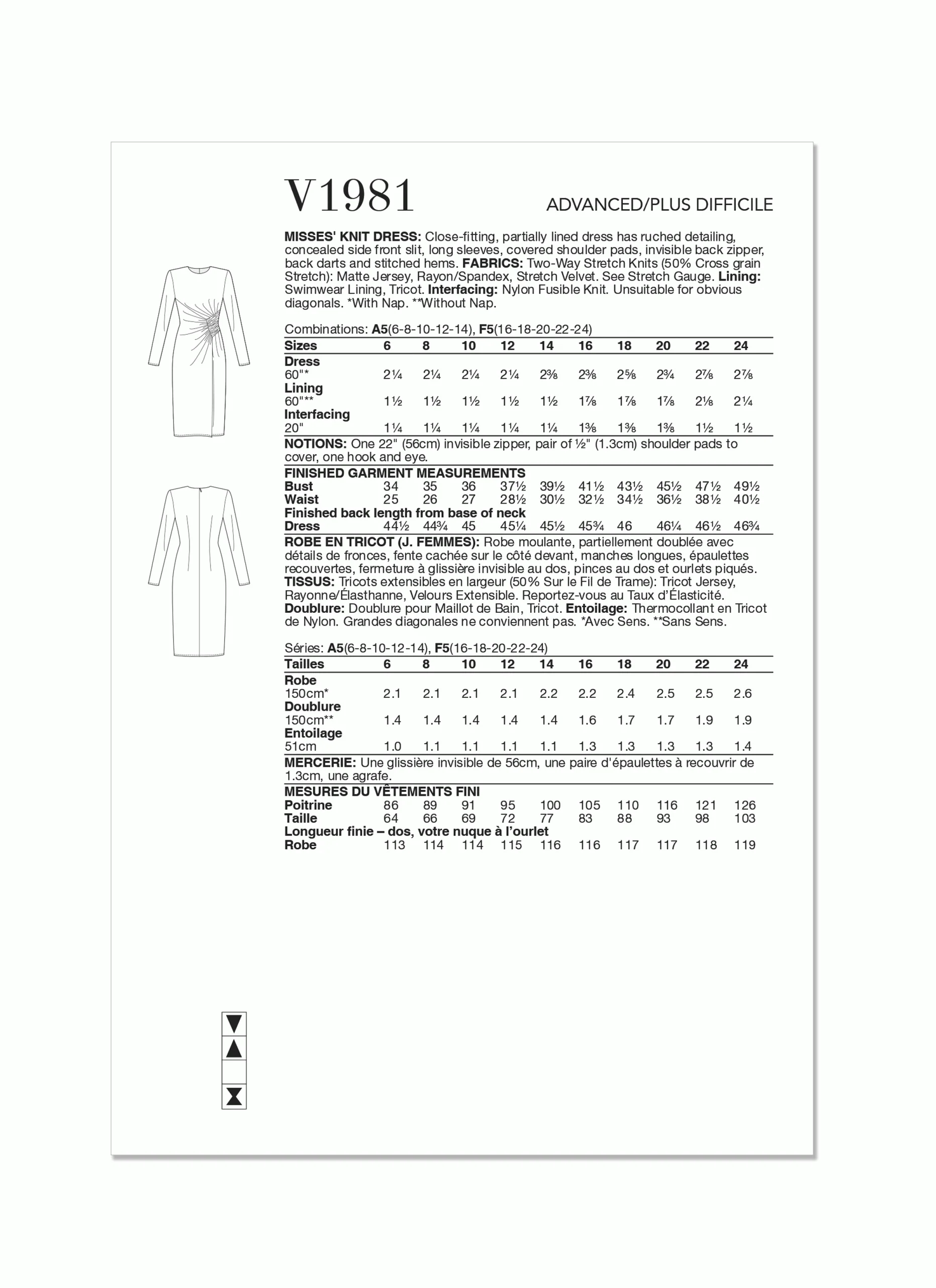 Vogue Knit Dress V1981 - Image 6