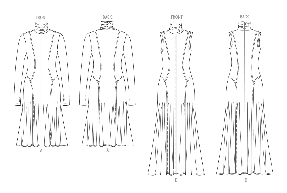Vogue Knit Dress V2064 - Image 7