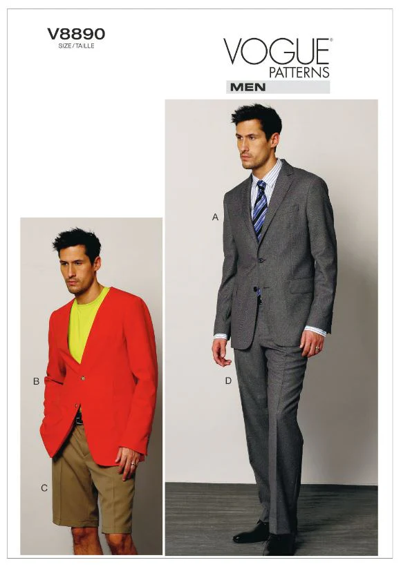 Vogue Men's Suit V8890 - Image 7