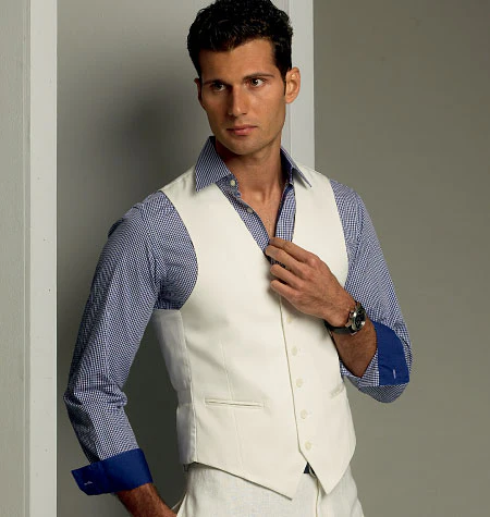 Vogue Men's Waistcoat V8987 - Image 3