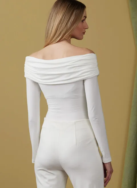 Vogue Off-The-Shoulder Bodysuit V1923 - Image 6