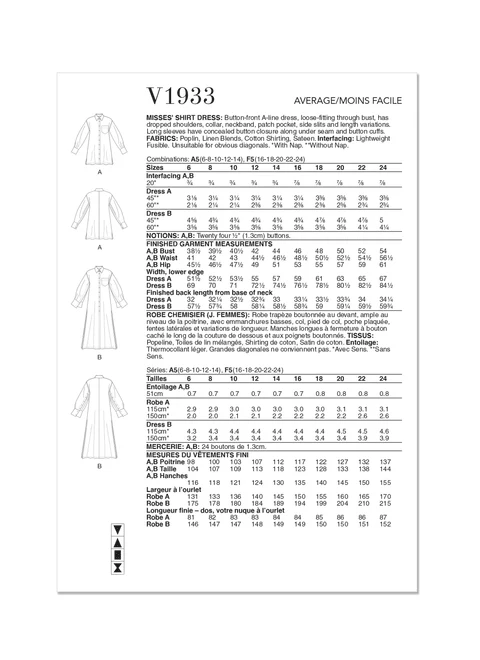 Vogue Shirt Dress V1933 - Image 8