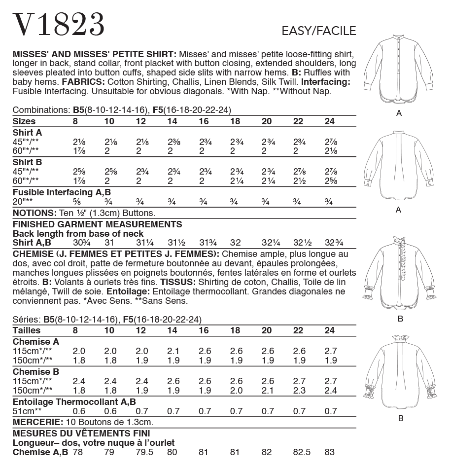 Vogue Shirt V1823 - Image 7