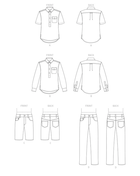Vogue Shirts, Shorts and Trousers V1895 - Image 7
