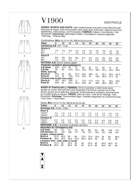 Vogue Shorts and Trousers V1900 - Image 8