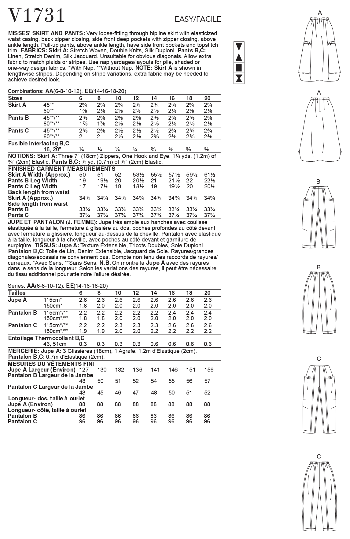 Vogue Skirt and Trousers V1731 - Image 4