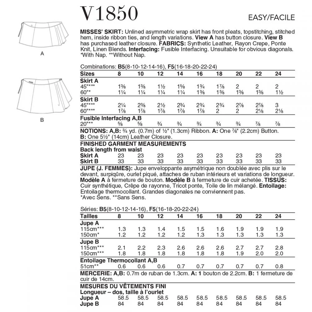Vogue Skirt V1850 - Image 5