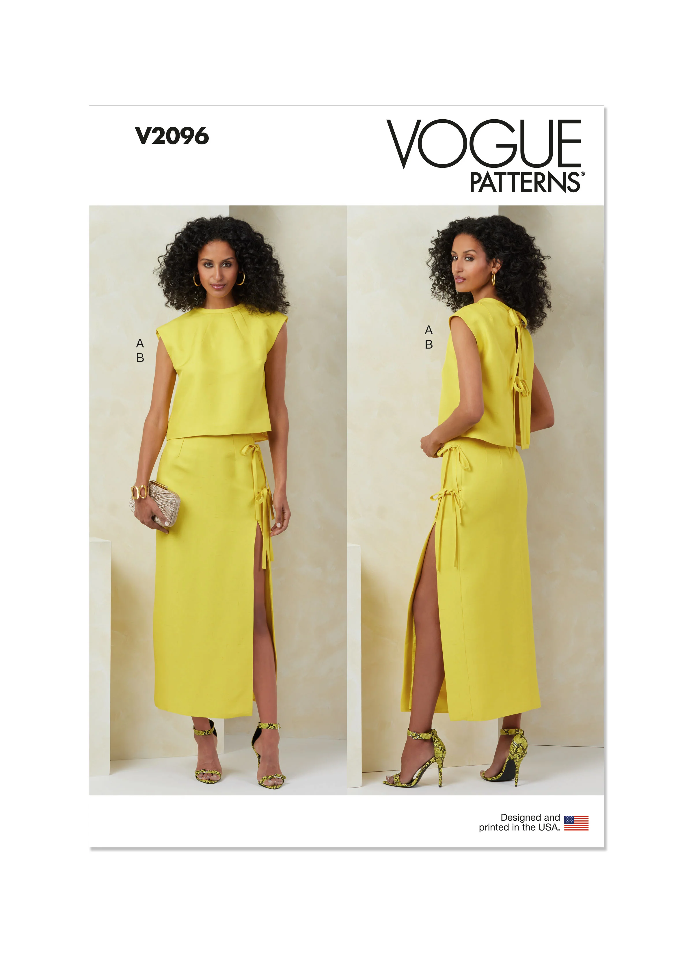 Vogue Top and Skirt V2096 - Image 2