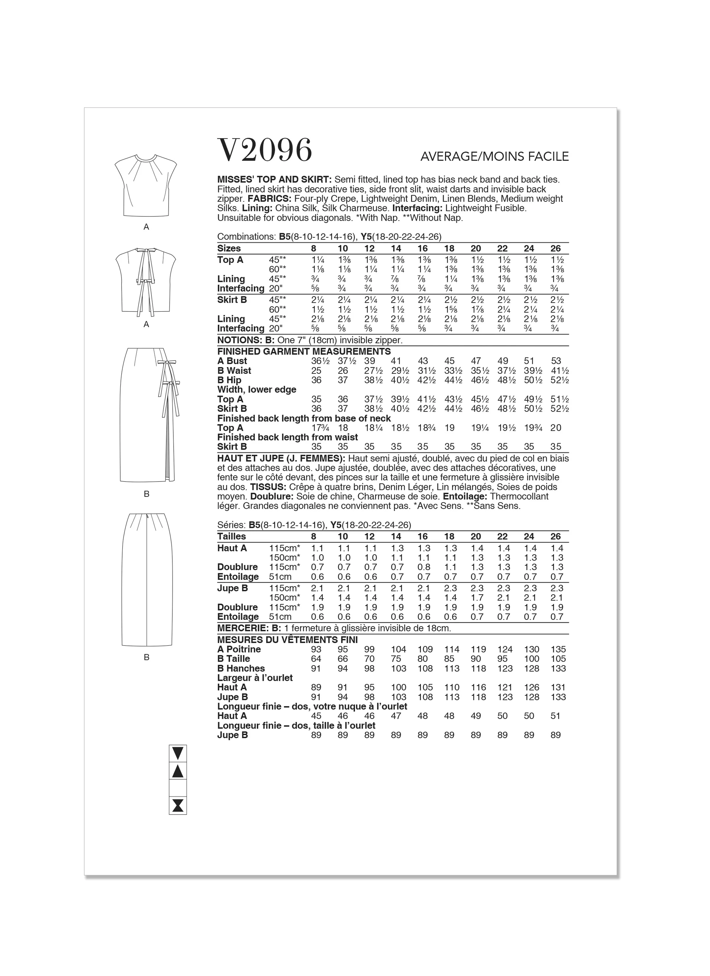 Vogue Top and Skirt V2096 - Image 6