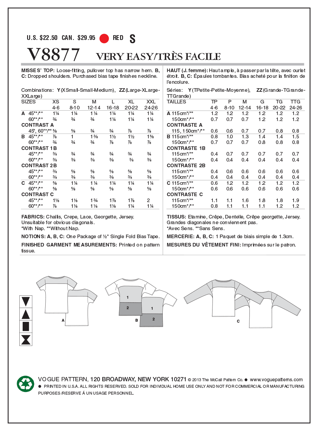 Vogue Top V8877 - Image 7