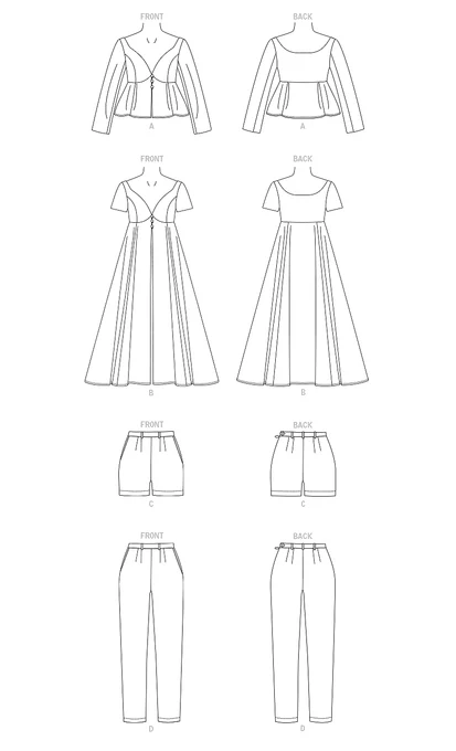 Vogue Tops, Shorts and Trousers V1901 - Image 6
