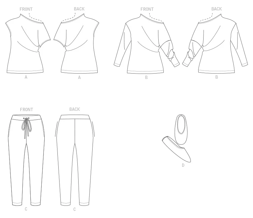 Vogue Tops, Trousers and Slippers V1835 - Image 5