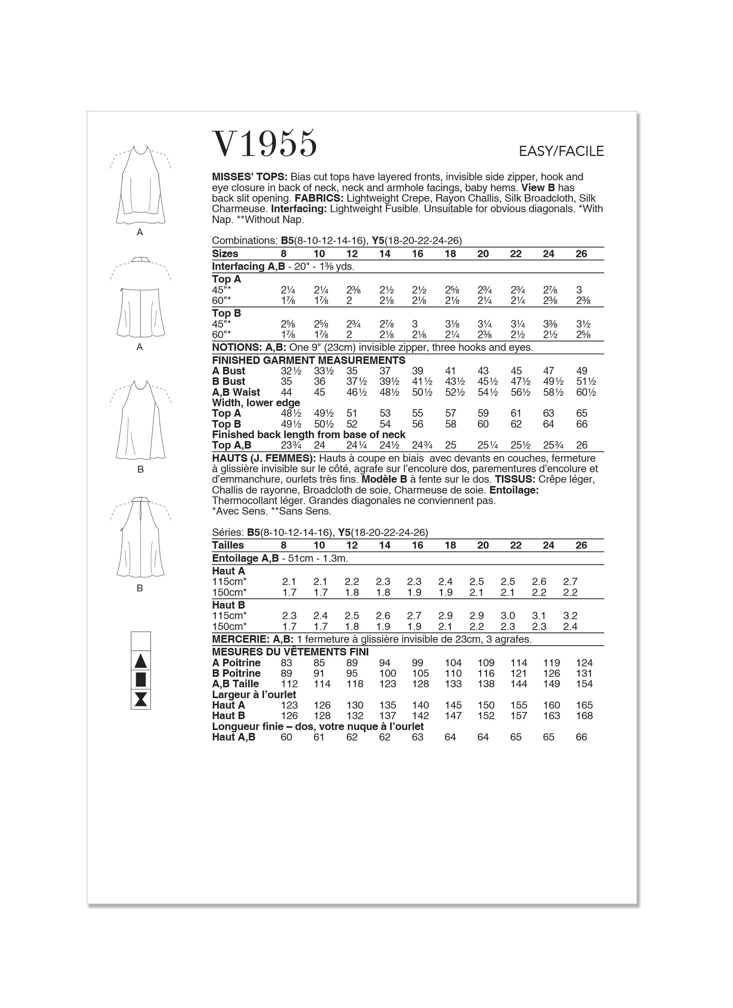 Vogue Tops V1955 - Image 8