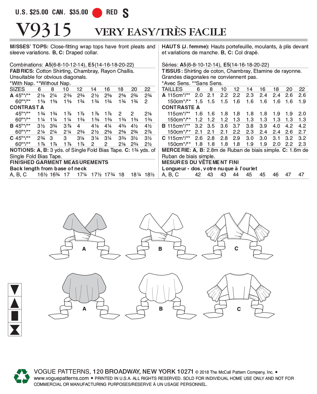 Vogue Tops V9315 - Image 6