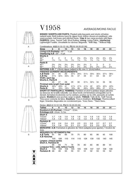 Vogue Trousers and Shorts V1958 - Image 7