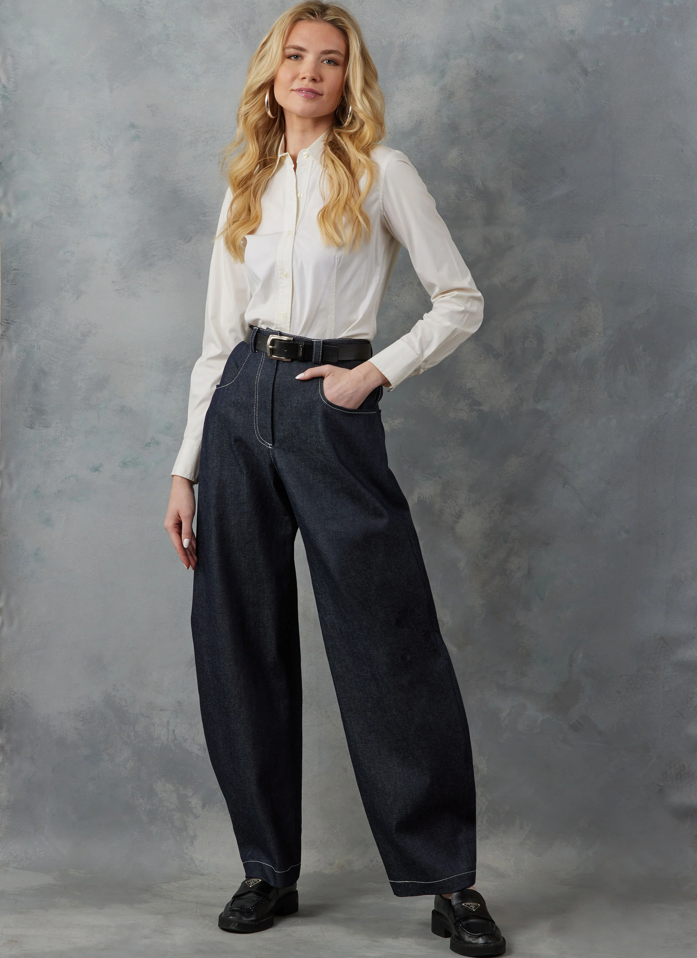 Vogue Barrel Trousers V2051 - Image 3