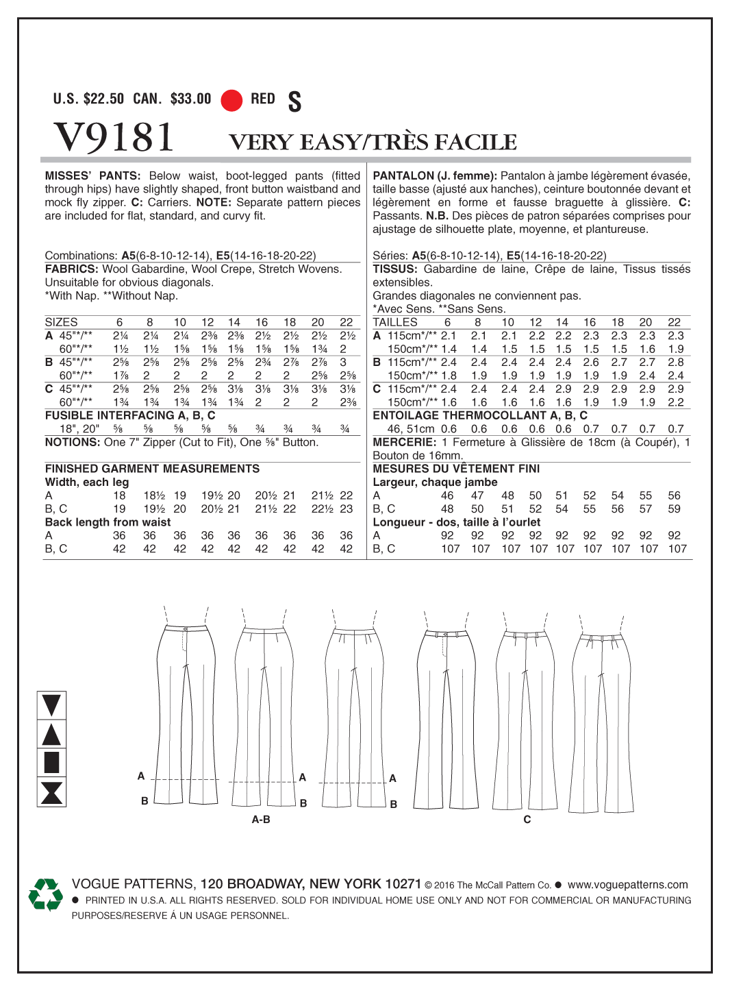 Vogue Trousers V9181 - Image 9