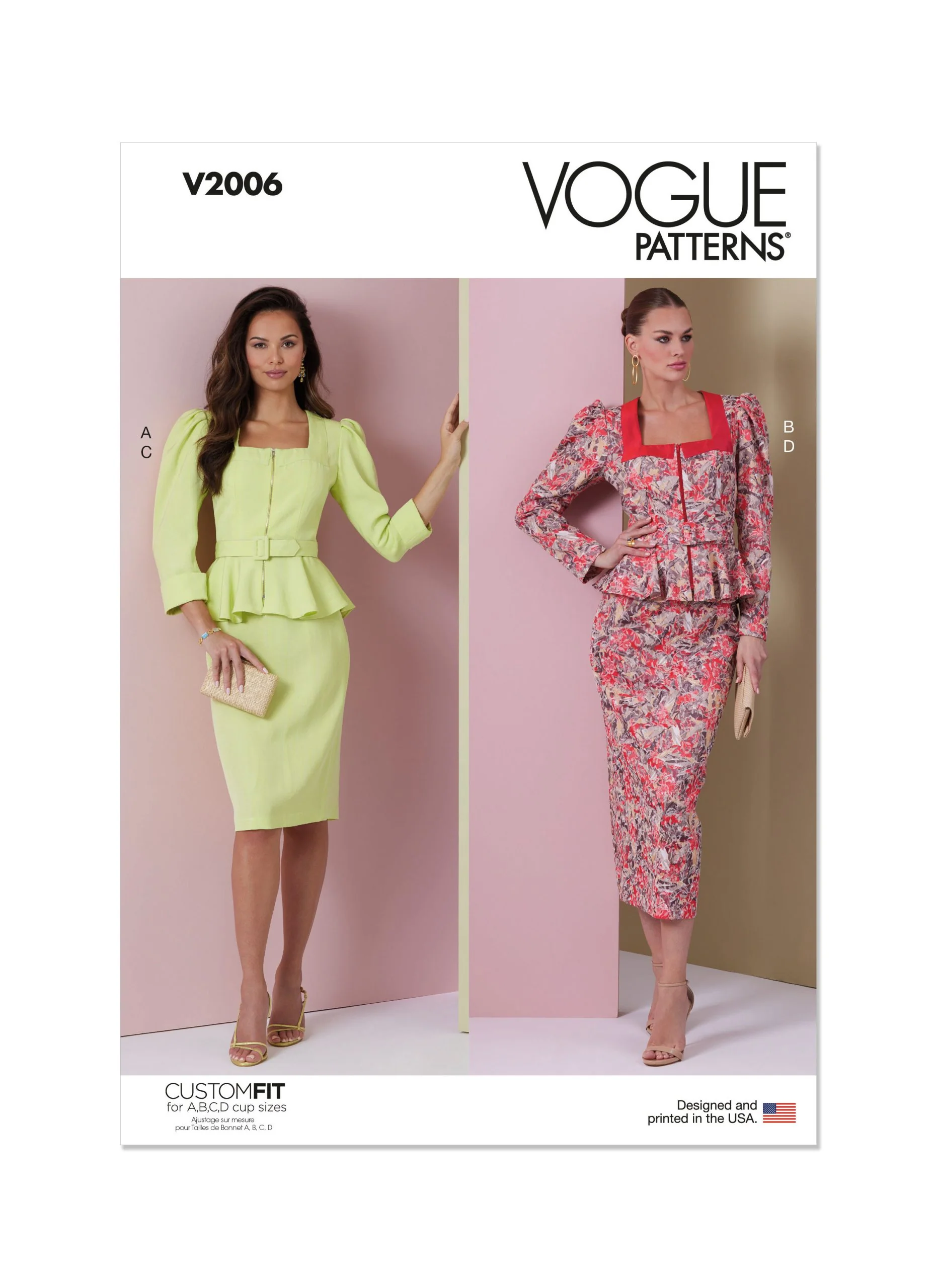 Vogue Two Piece Dress V2006 - Image 2