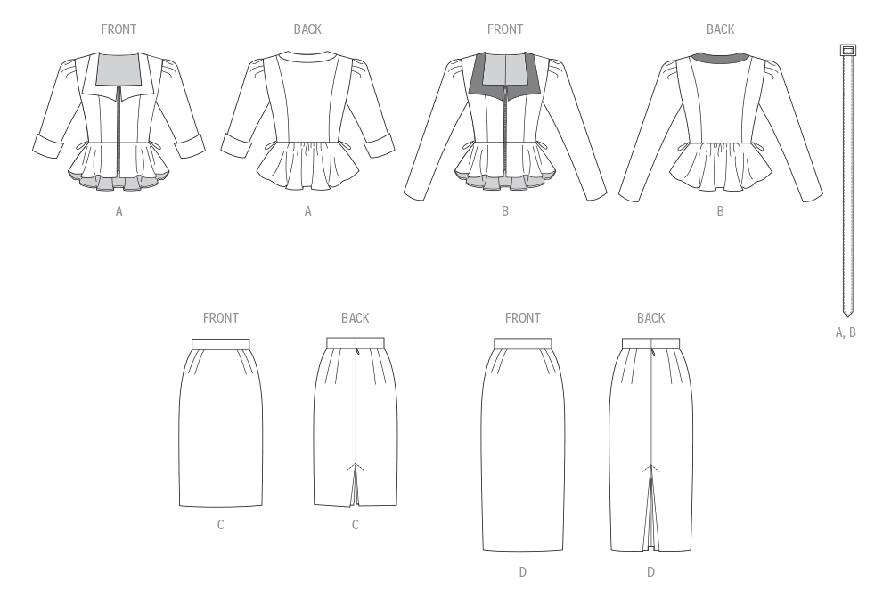 Vogue Two Piece Dress V2006 - Image 7