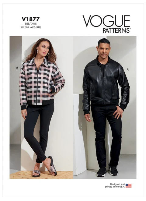 Vogue Unisex Bomber Jacket V1877 - Image 2