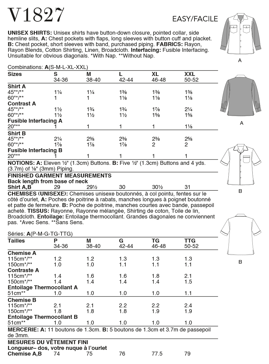 Vogue Unisex Shirts V1827 - Image 7