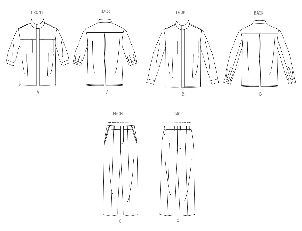 Vogue Unisex Trousers & Shirts V2039 - Image 11