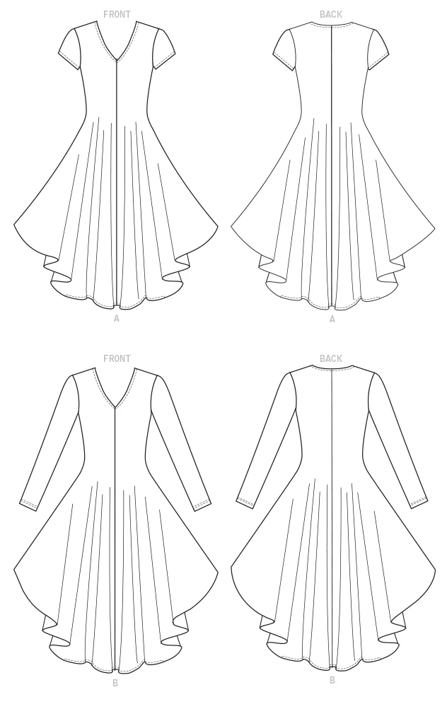 Vogue V-Neck Dress V9268 - Image 6