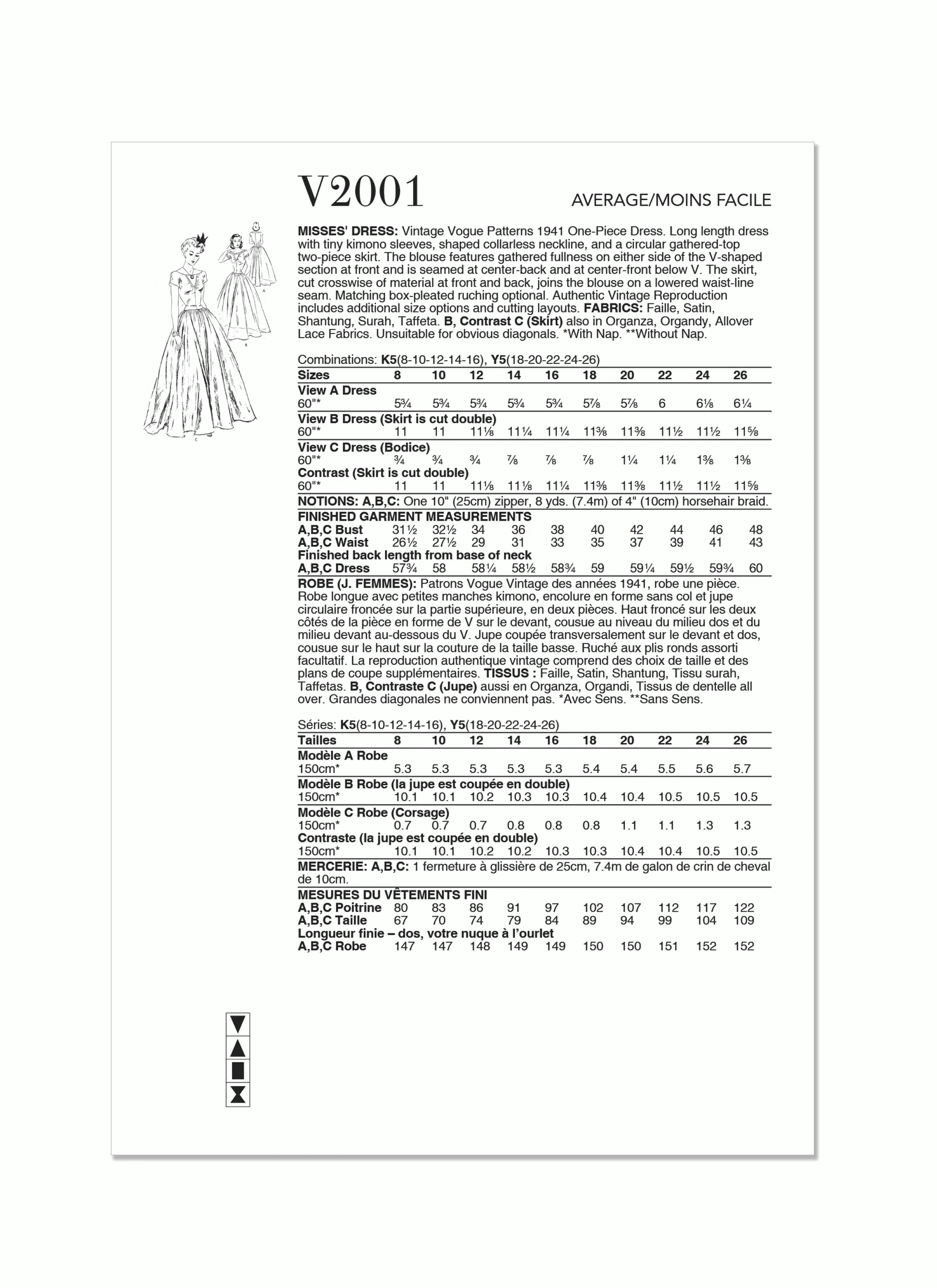 Vogue Vintage Dress V2001 - Image 3