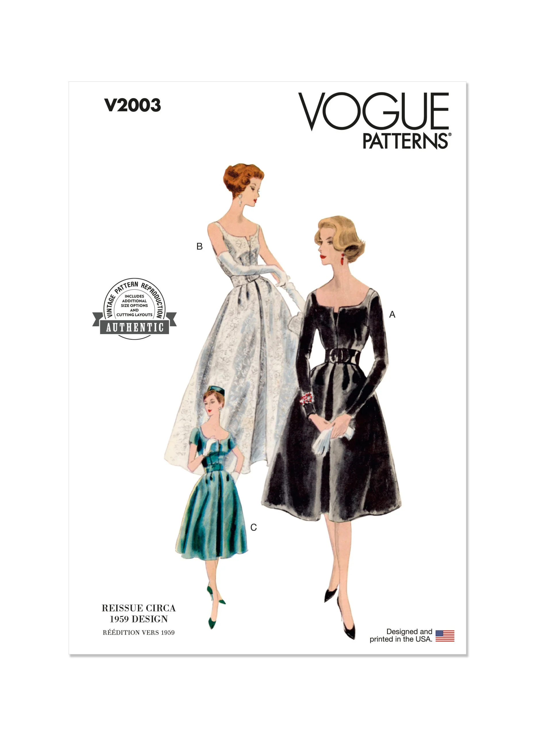 Vogue Vintage Dress V2003 - Image 2