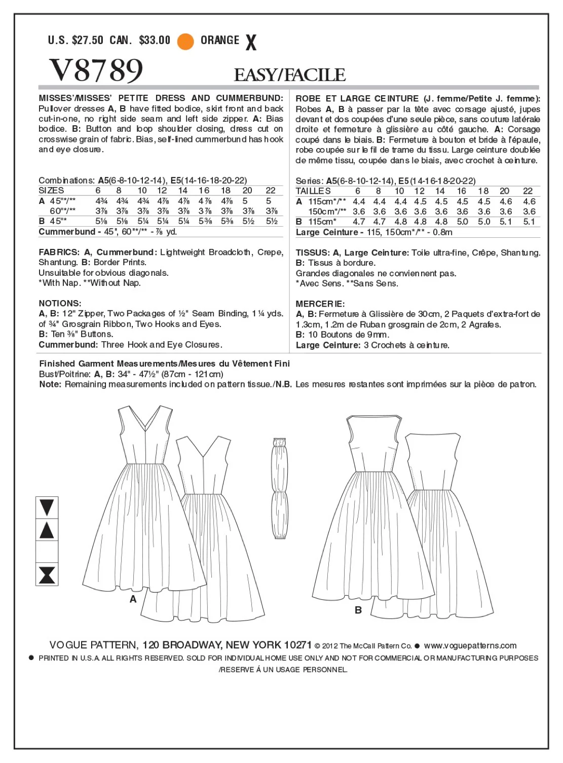 Vogue Vintage Dress V8789 - Image 8